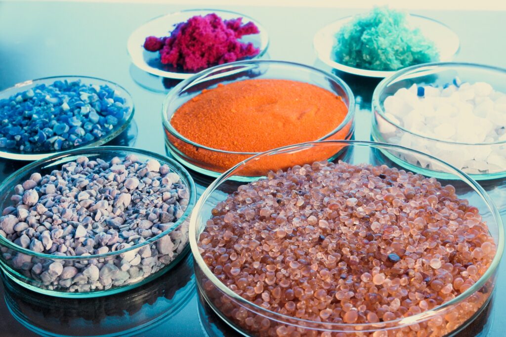 Chemistry and science. Powders, substances to analyse. Chemical science. Chemical industry
